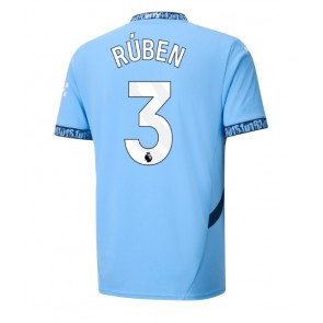 Manchester City Ruben Dias #3 Replica Home Stadium Shirt 2024-25 Short Sleeve